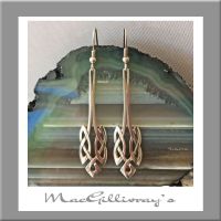 Scottish Silver Celtic Drop Earrings - Mithril Jewellery