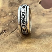 Iona Celtic Spinner Ring in Sterling Silver