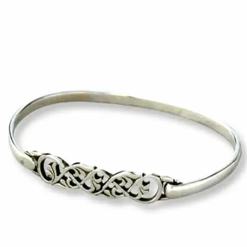 Celtic Bangle in Sterling Silver - Boisdale