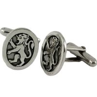 Scottish Silver Cufflinks - Lion Rampant