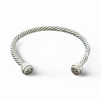 7 Strand Neck Torc in Sterling Silver with Celtic Finials