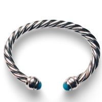 Stone set 4 Strand Torc Bangle