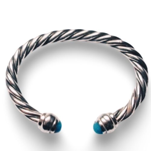 Stone set 4 Strand Torc Bangle