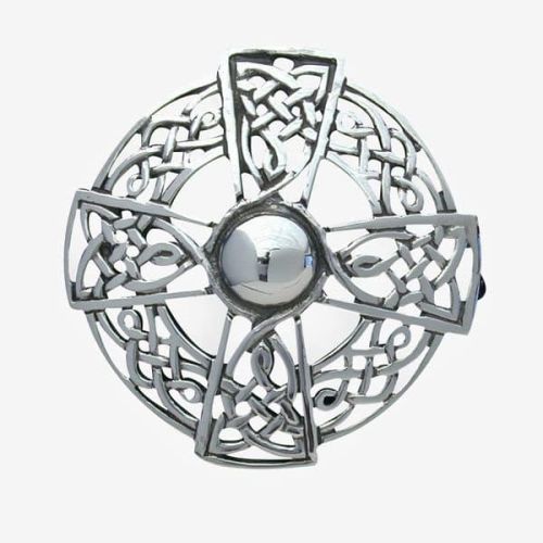 Silver Celtic Cross Brooch - Dundalk