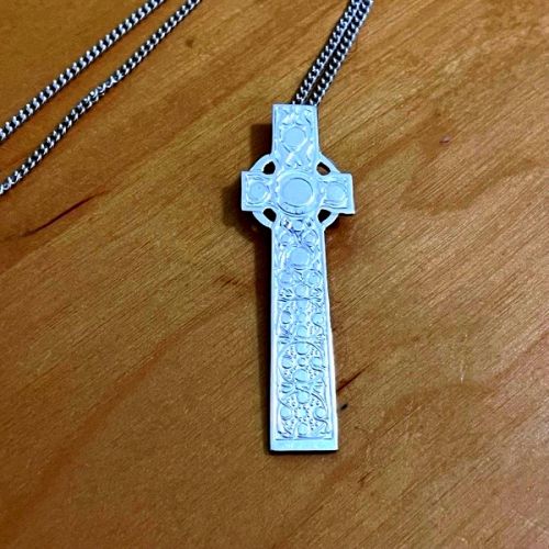 Silver Celtic Cross Pendant with Chain
