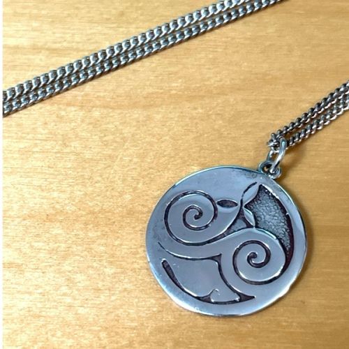 Silver Celtic Pendant and 24" Chain