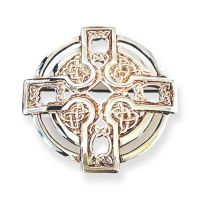 Scottish Sterling Silver Celtic Cross Brooch