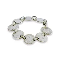 Solid Silver Disc Bracelet