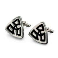 Triquetra Triangle Silver Celtic Cufflinks