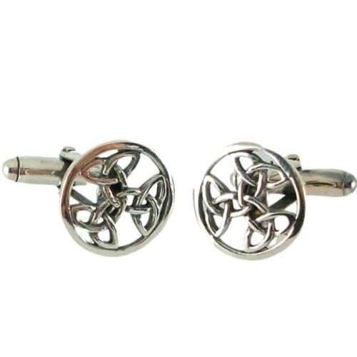Celtic Knotwork Cufflinks in Silver - Clachaig