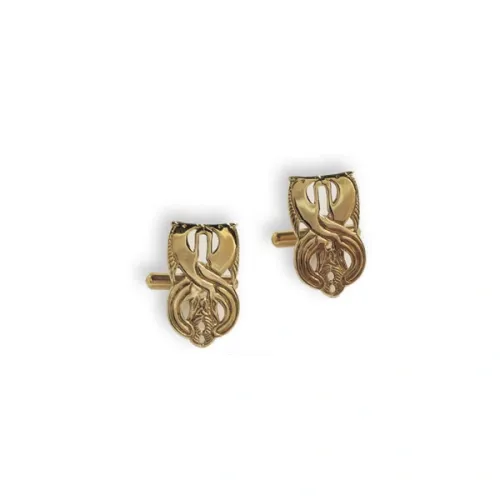 Aberlemno Zoomorphic Celtic Gold Cufflinks