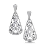 Silver Celtic Earrings - Birsay Disc - Sheila Fleet Jewellery