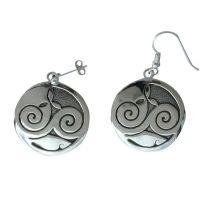 Silver Celtic Earrings - Mhorain