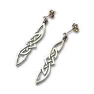 Scottish Silver Celtic Drop Earrings - PMR Jewellery