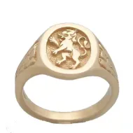 9ct Gold Celtic Signet Ring - Lion Rampant
